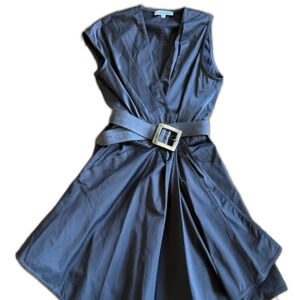 KAUFMANFRANCO Green Khaki Belted Sleeveless Trench Wrap Dress  Women's Size 2/38